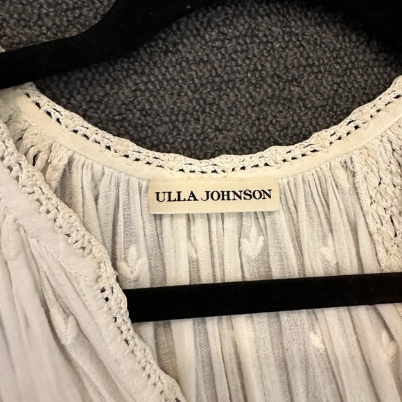 Ulla Johnson White Eye-lit Crochet Tunic Blouse/ Mini Dress Beach Coverup - Picture 2 of 9